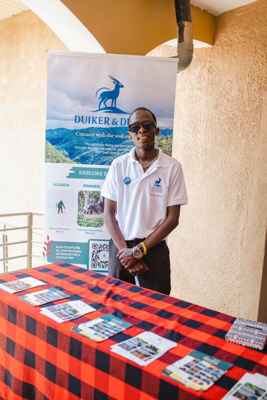 Duiker and Dune representative at the AAMEA26 travel booth