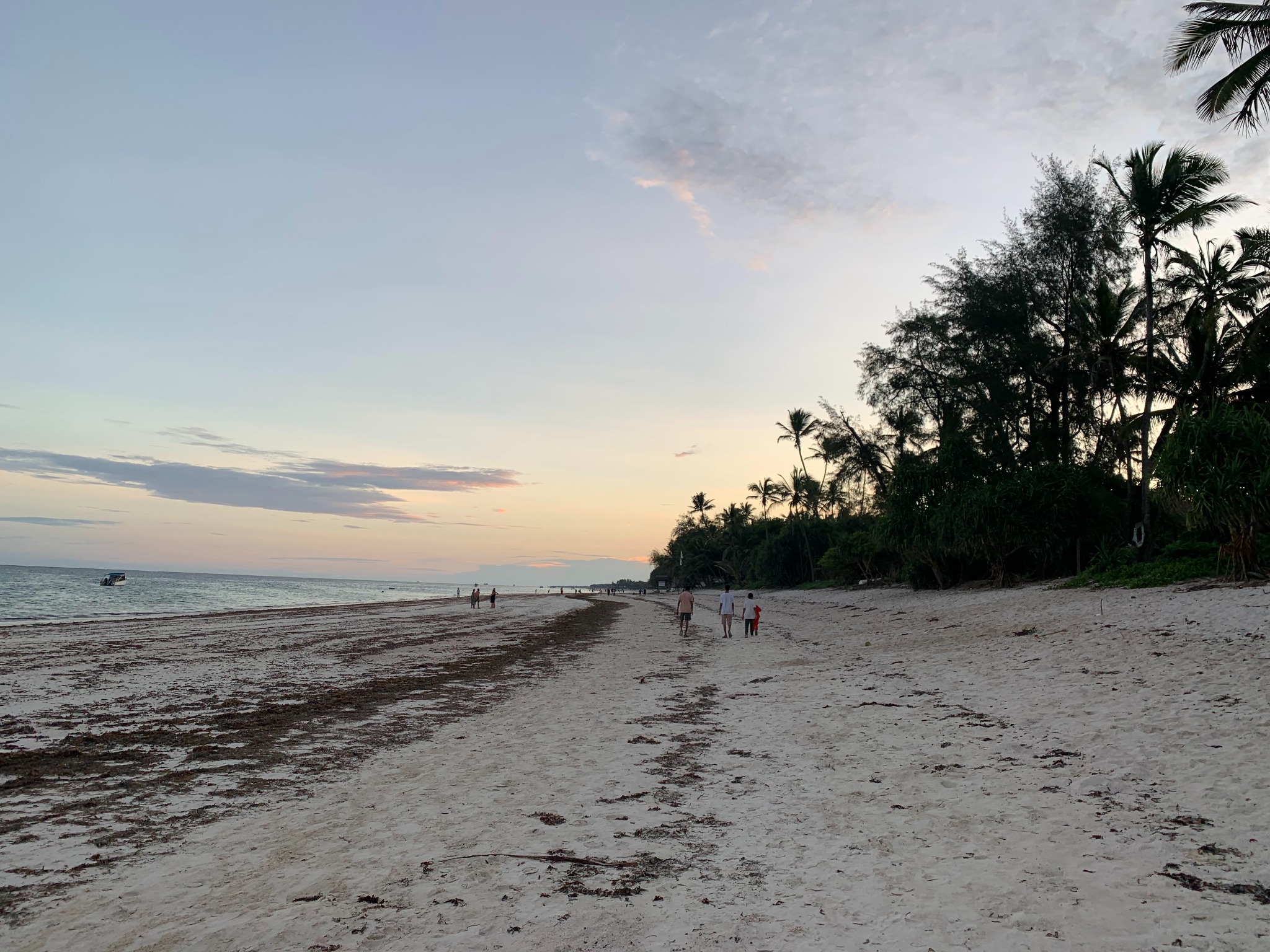 Diani Beach coastline and turquoise Indian Ocean
